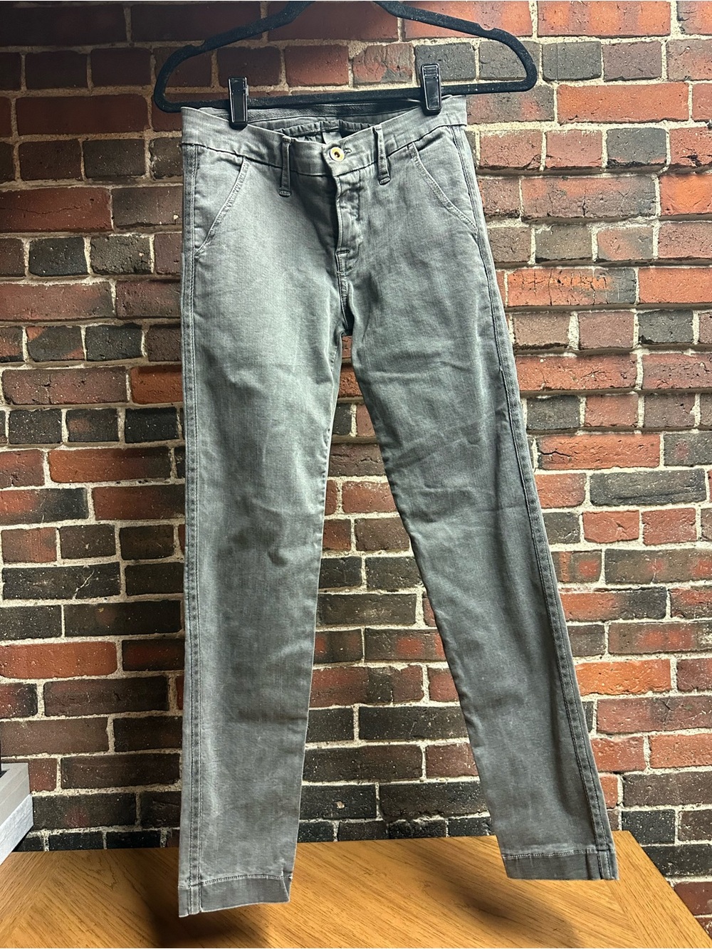 NSF Gray Denim Jacket with Branded Tab